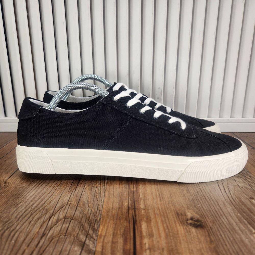 Madewell MWL Street Sneaker Men 9.5 Black Canvas Skate Low Urban Style Shoes NEW
